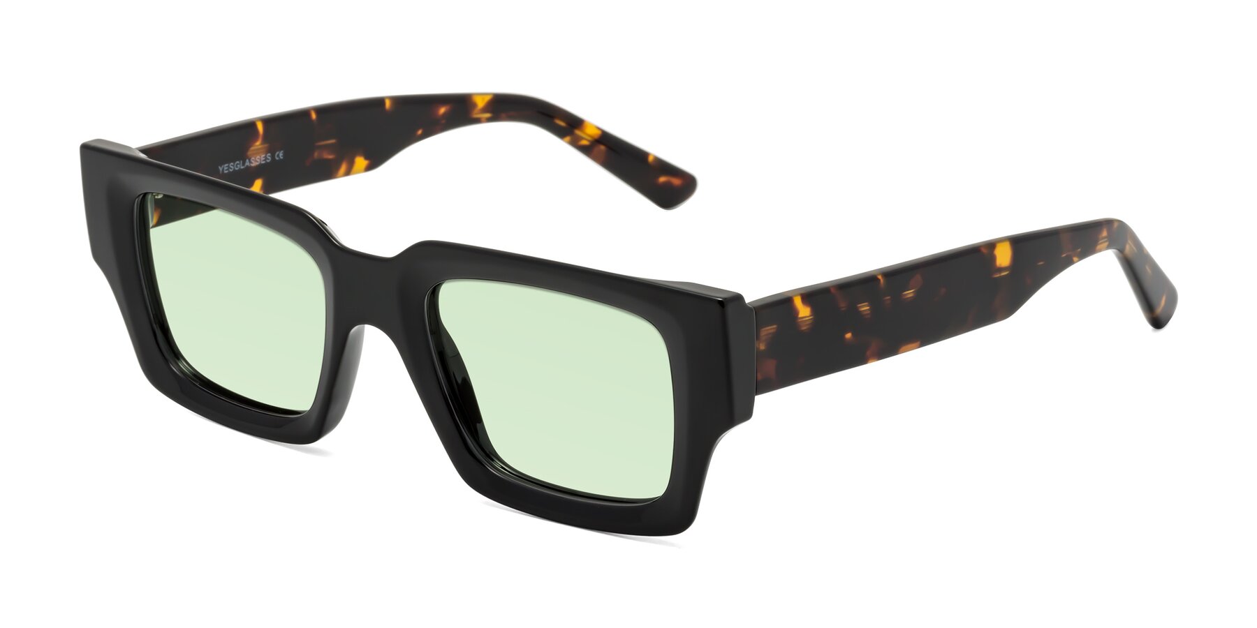 Angle of Iceberg in Black-Tortoise with Light Green Tinted Lenses