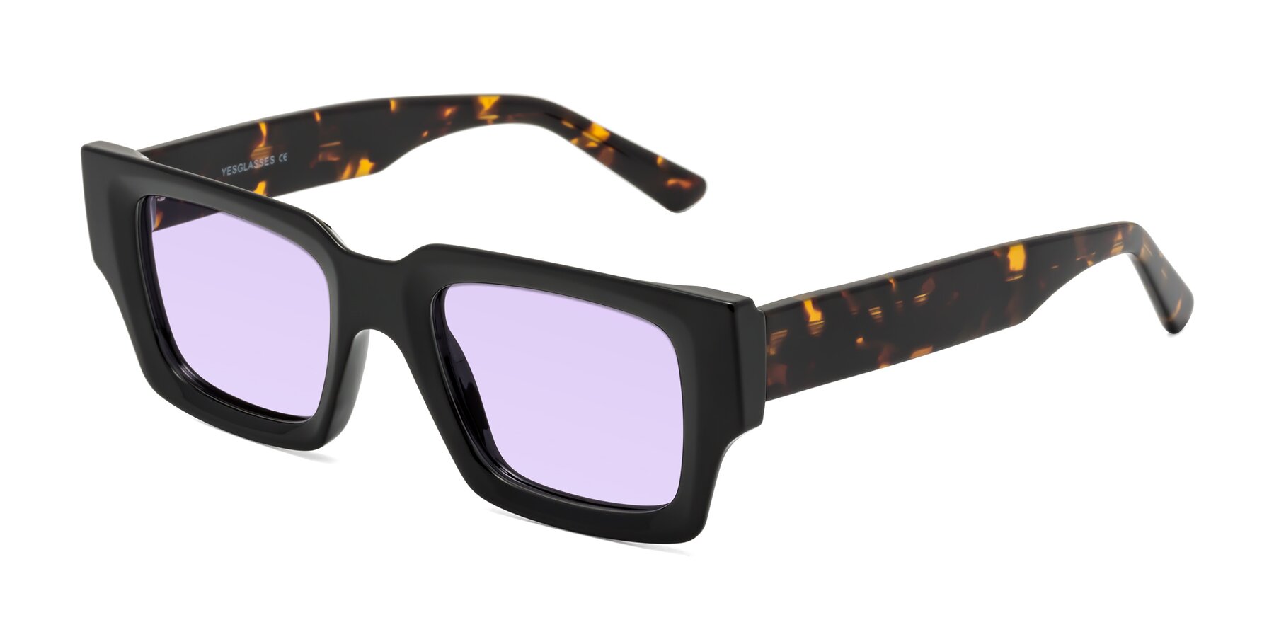 Angle of Iceberg in Black-Tortoise with Light Purple Tinted Lenses