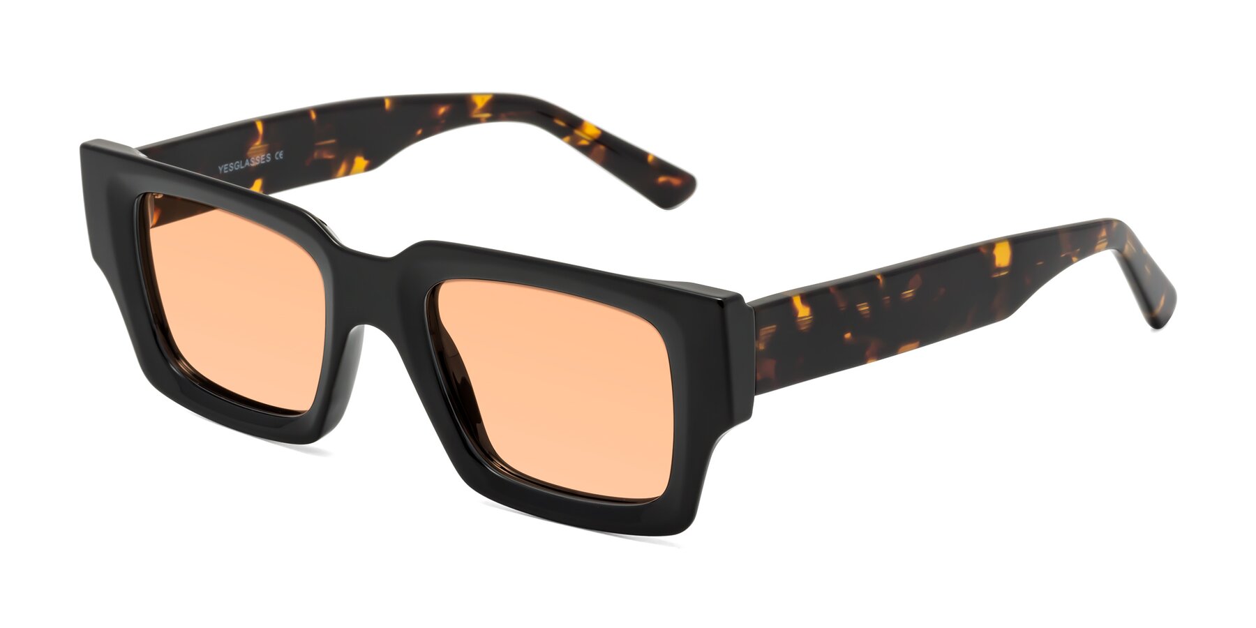 Angle of Iceberg in Black-Tortoise with Light Orange Tinted Lenses