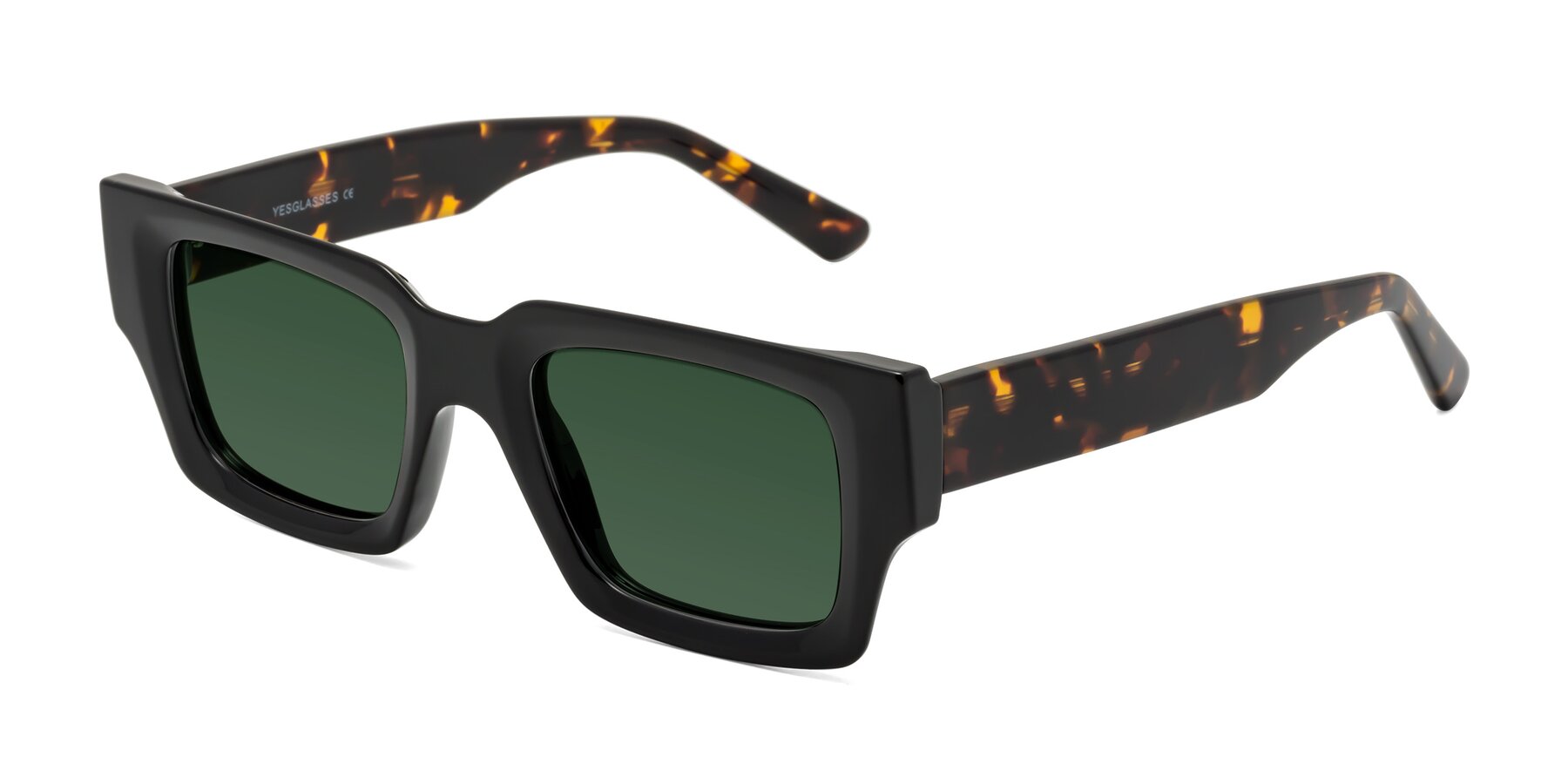 Angle of Iceberg in Black-Tortoise with Green Tinted Lenses