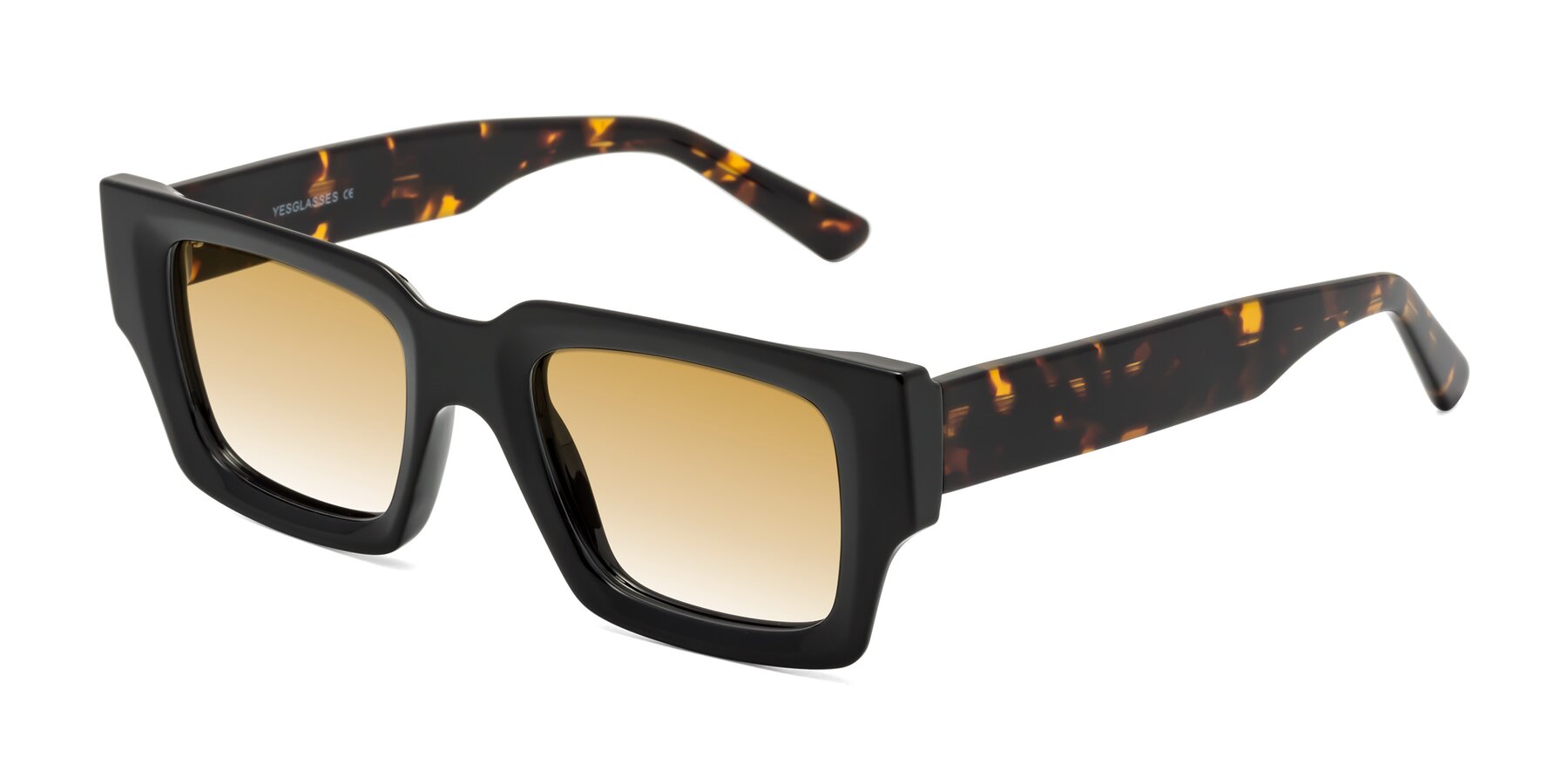 Angle of Iceberg in Black-Tortoise with Champagne Gradient Lenses