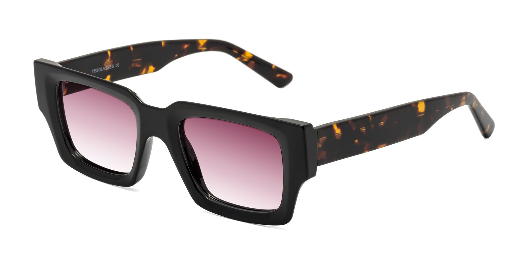 Angle of Iceberg in Black-Tortoise with Wine Gradient Lenses