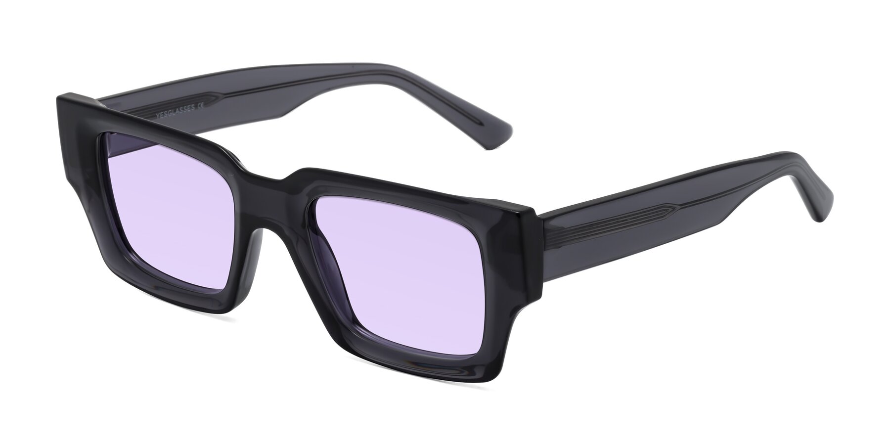 Angle of Iceberg in Dark Gray with Light Purple Tinted Lenses