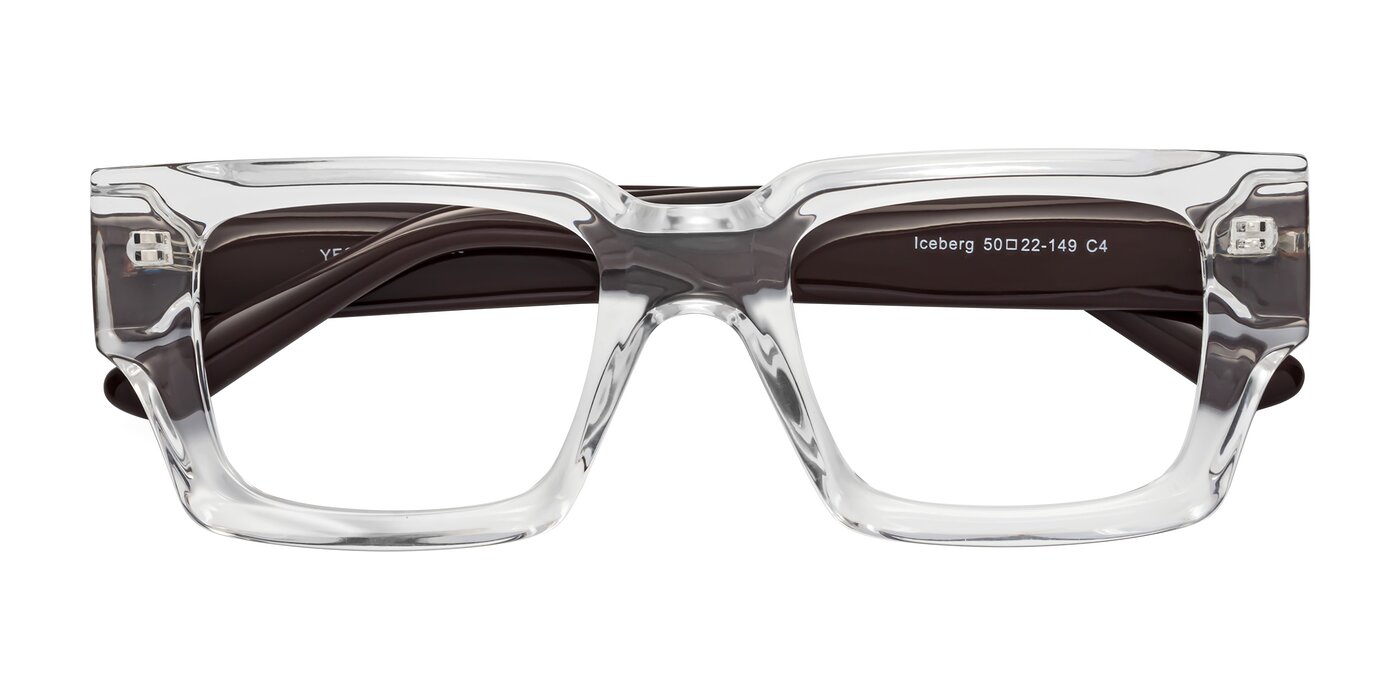 Iceberg - Clear / Chocolate Eyeglasses