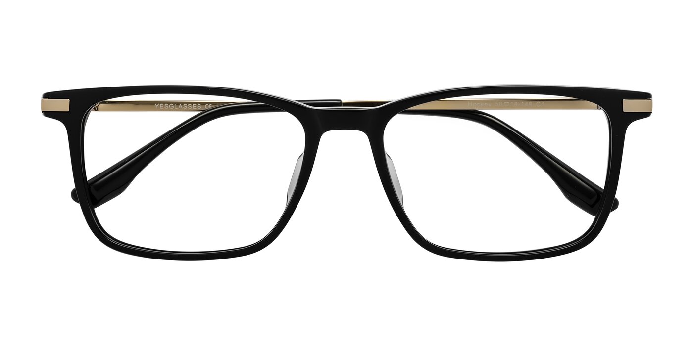 Hockey - Black / Gold Eyeglasses