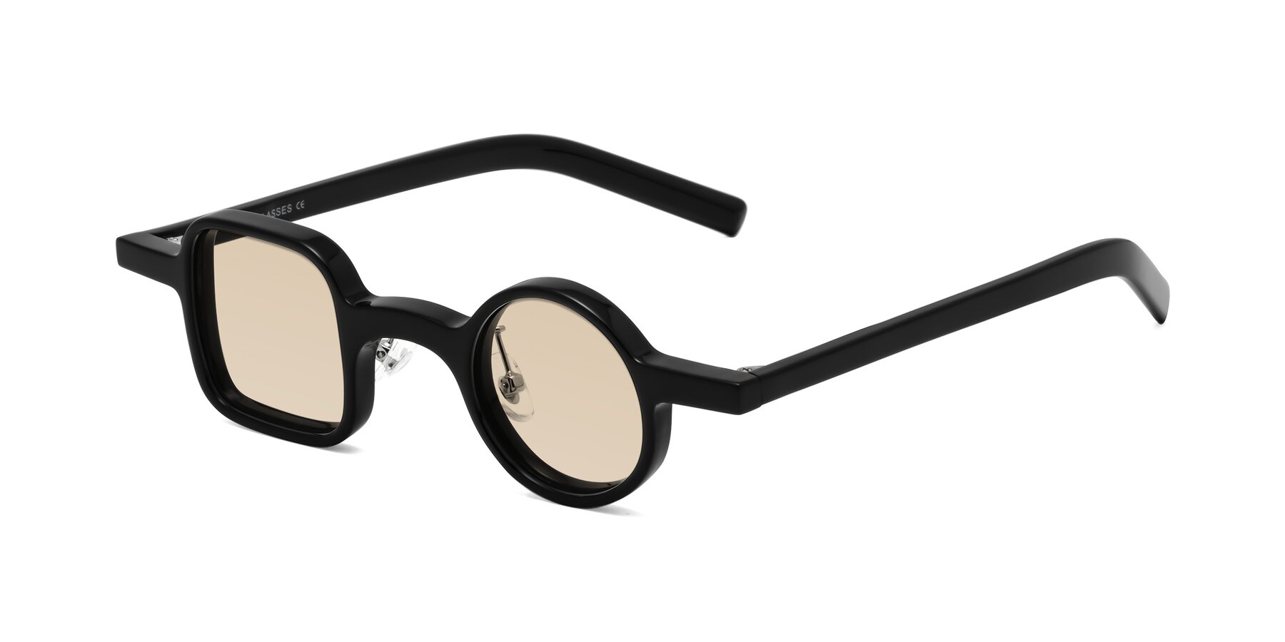 Angle of Primiti in Black with Light Brown Tinted Lenses