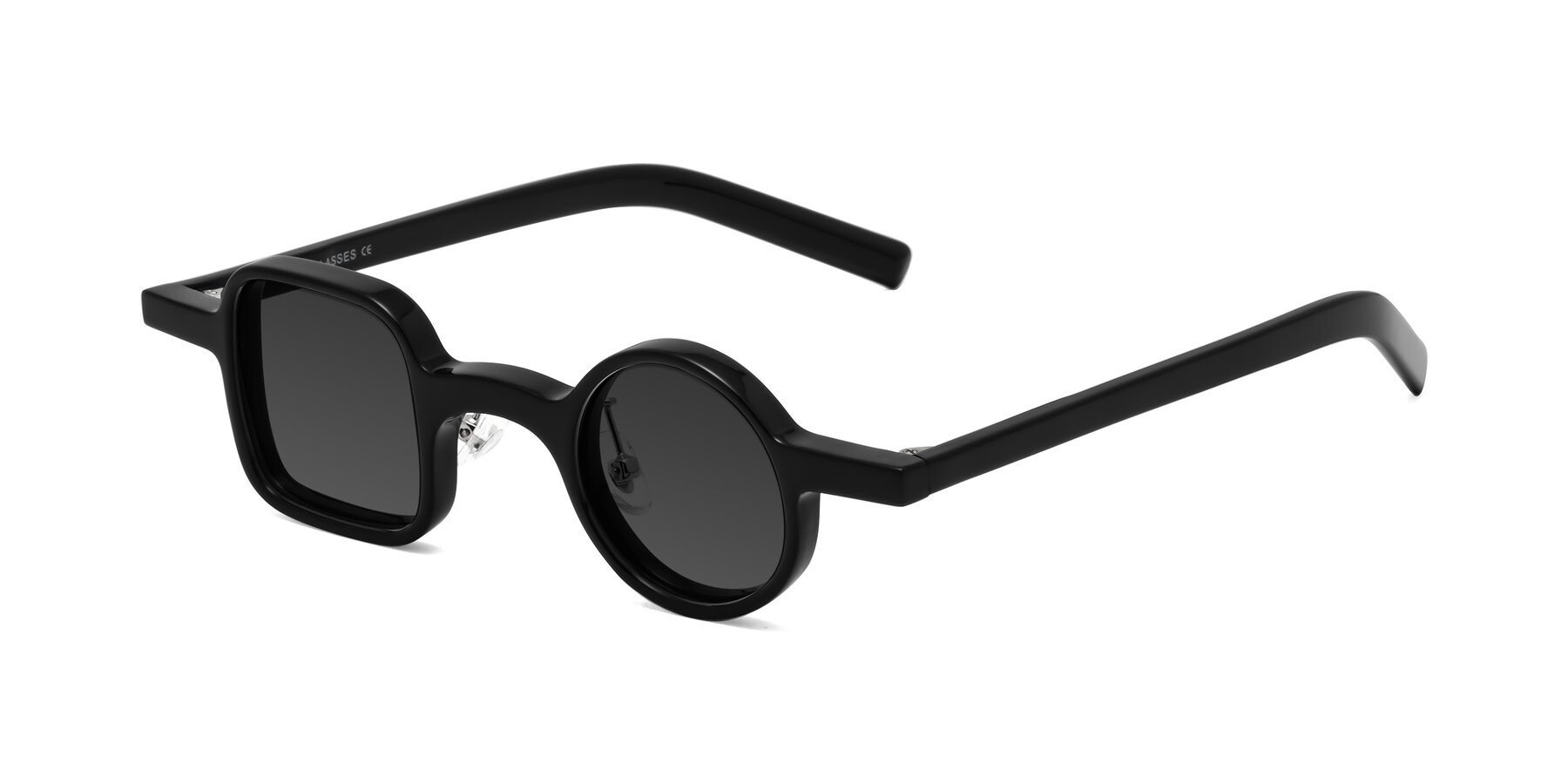 Angle of Primiti in Black with Gray Tinted Lenses