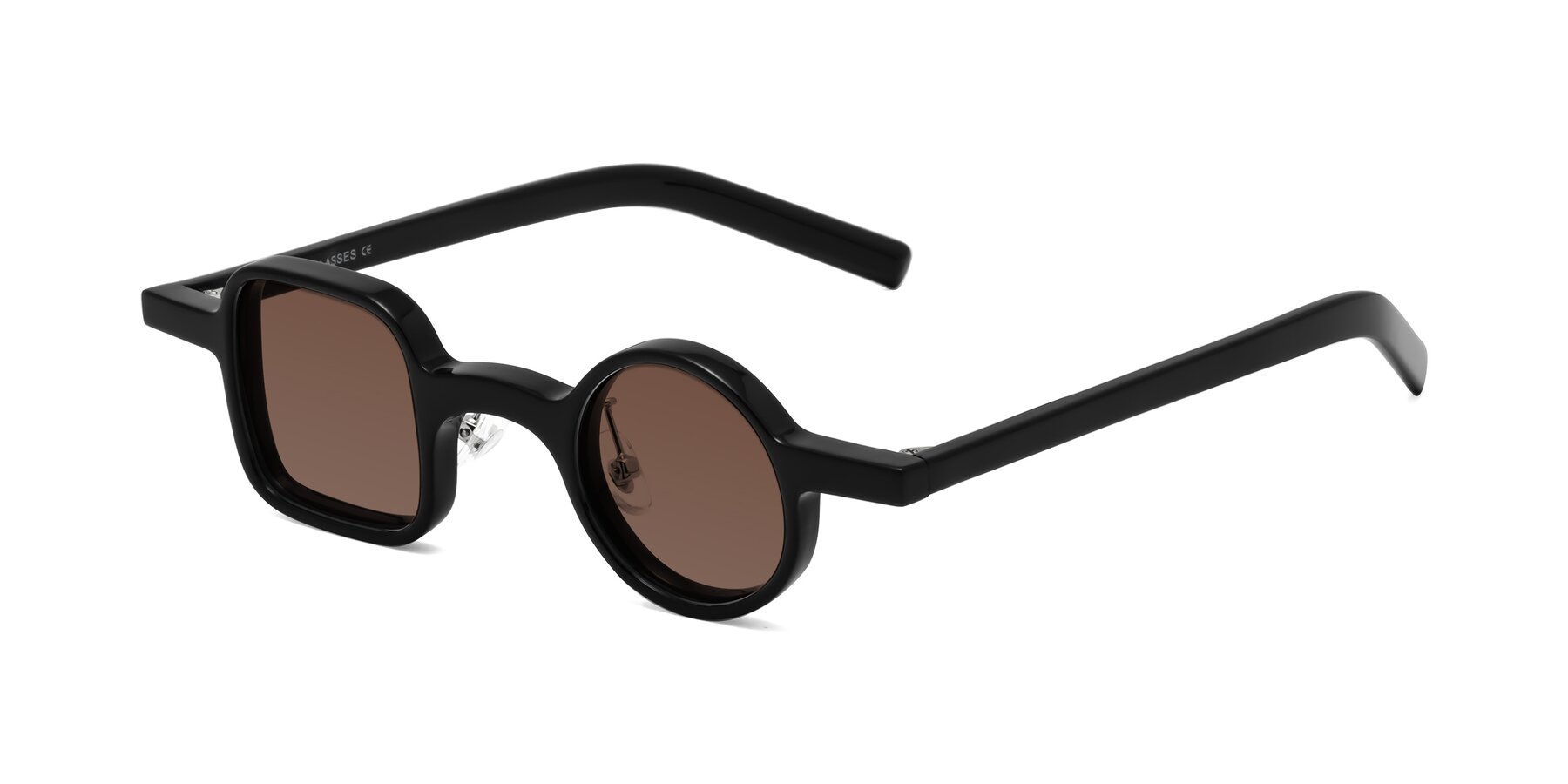 Angle of Primiti in Black with Brown Tinted Lenses