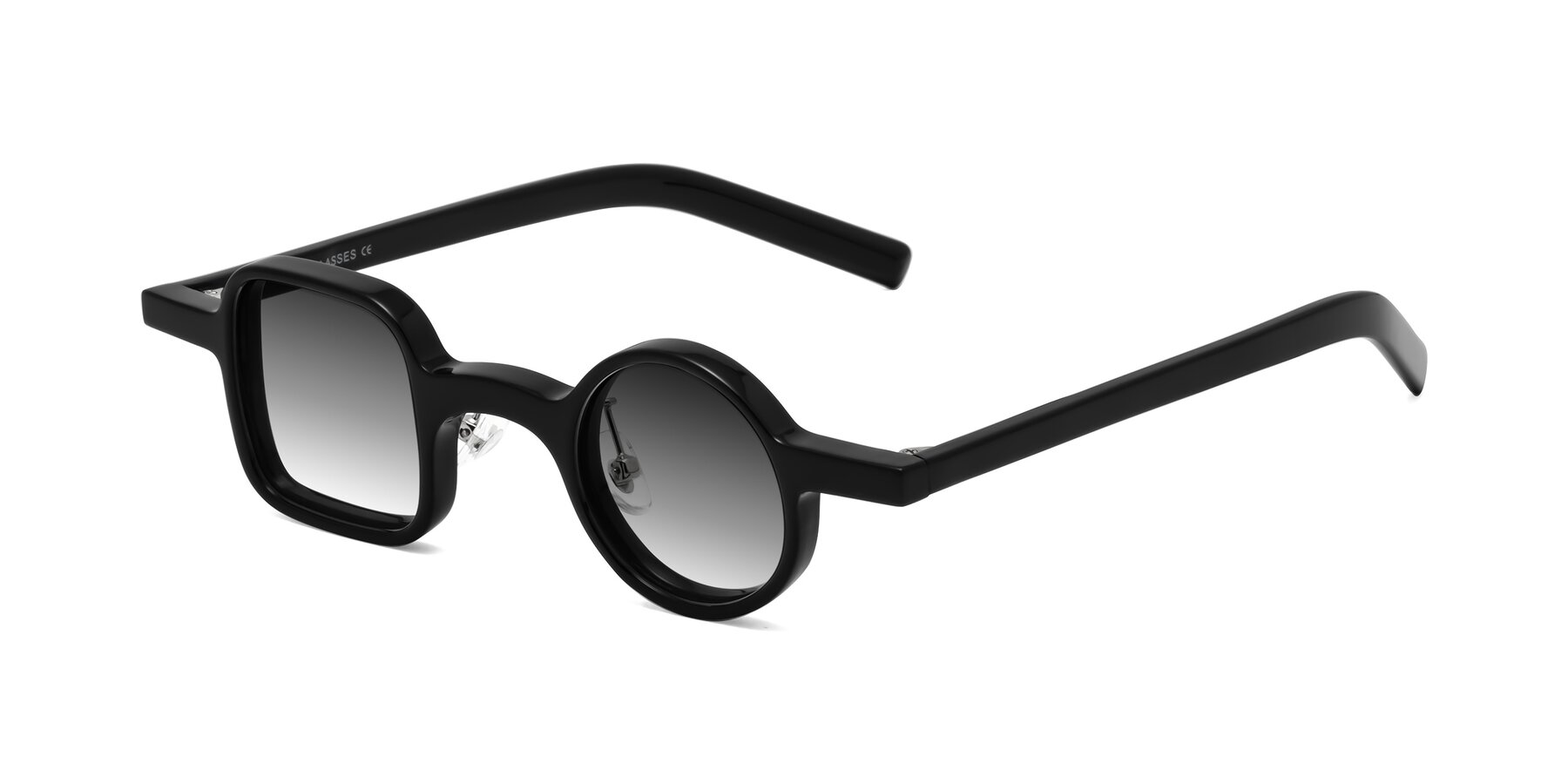 Angle of Primiti in Black with Gray Gradient Lenses