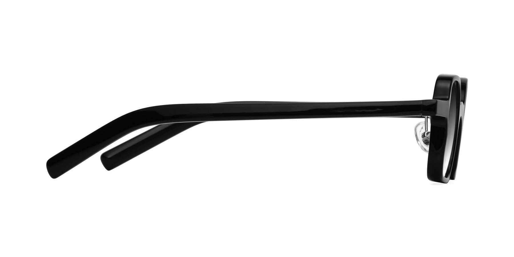 Side of Primiti in Black with Gray Gradient Lenses