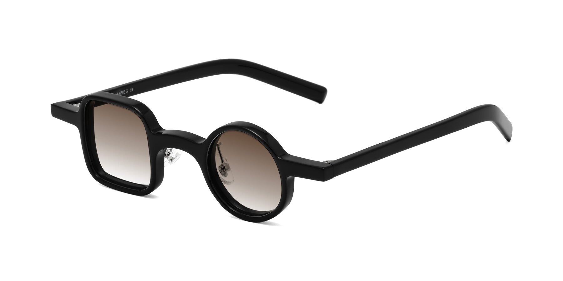 Angle of Primiti in Black with Brown Gradient Lenses