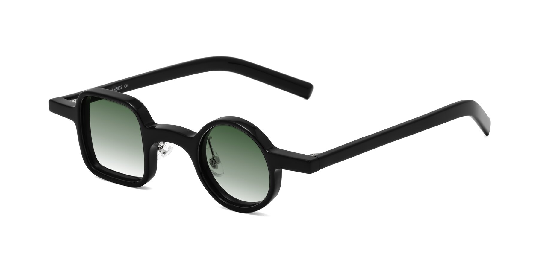 Angle of Primiti in Black with Green Gradient Lenses