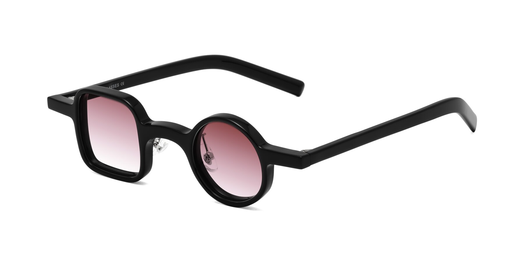 Angle of Primiti in Black with Garnet Gradient Lenses