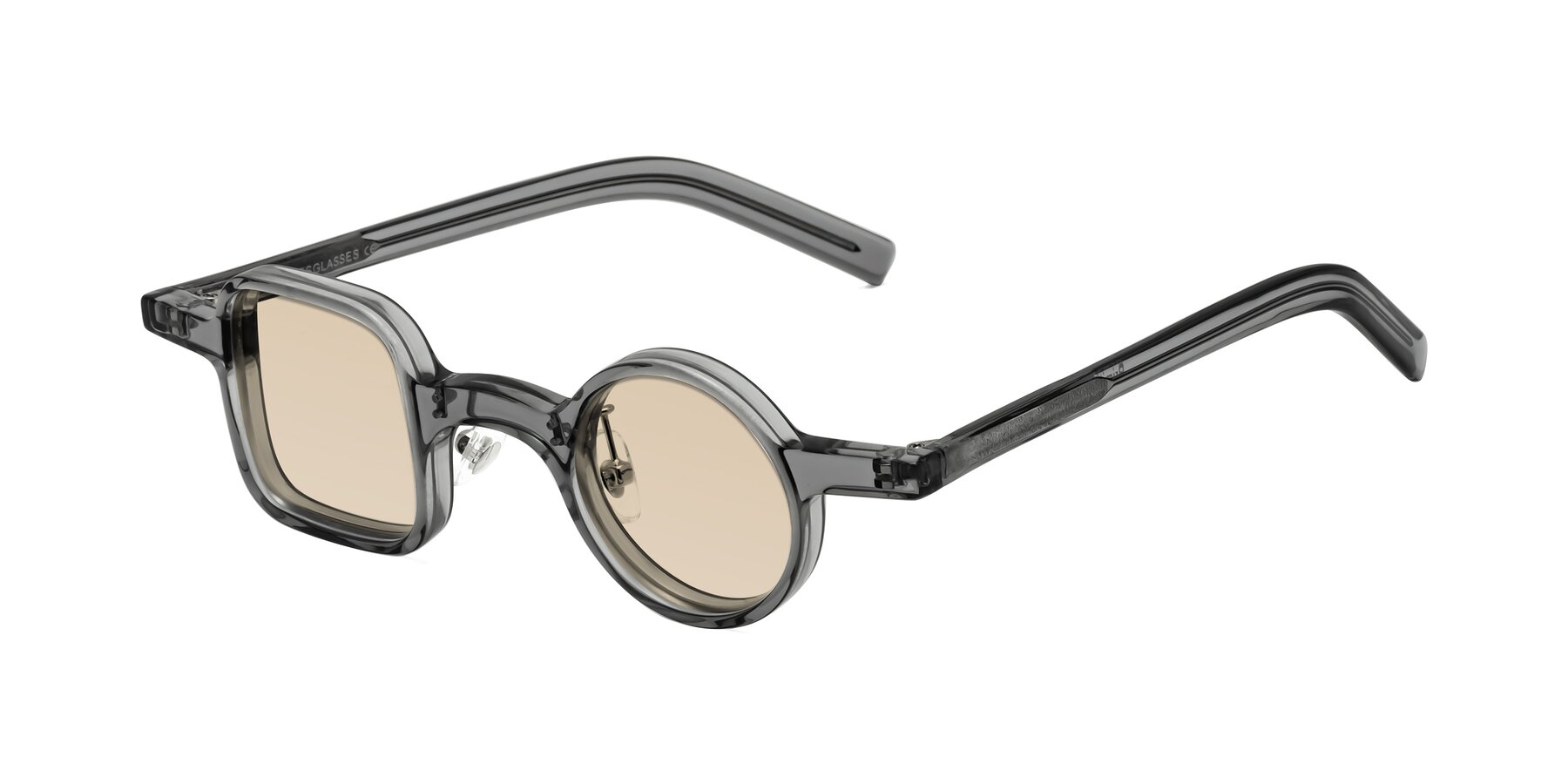 Angle of Primiti in Gray with Light Brown Tinted Lenses