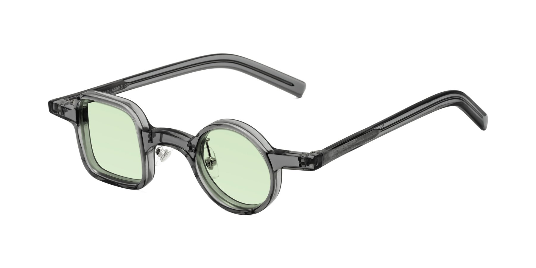 Angle of Primiti in Gray with Light Green Tinted Lenses