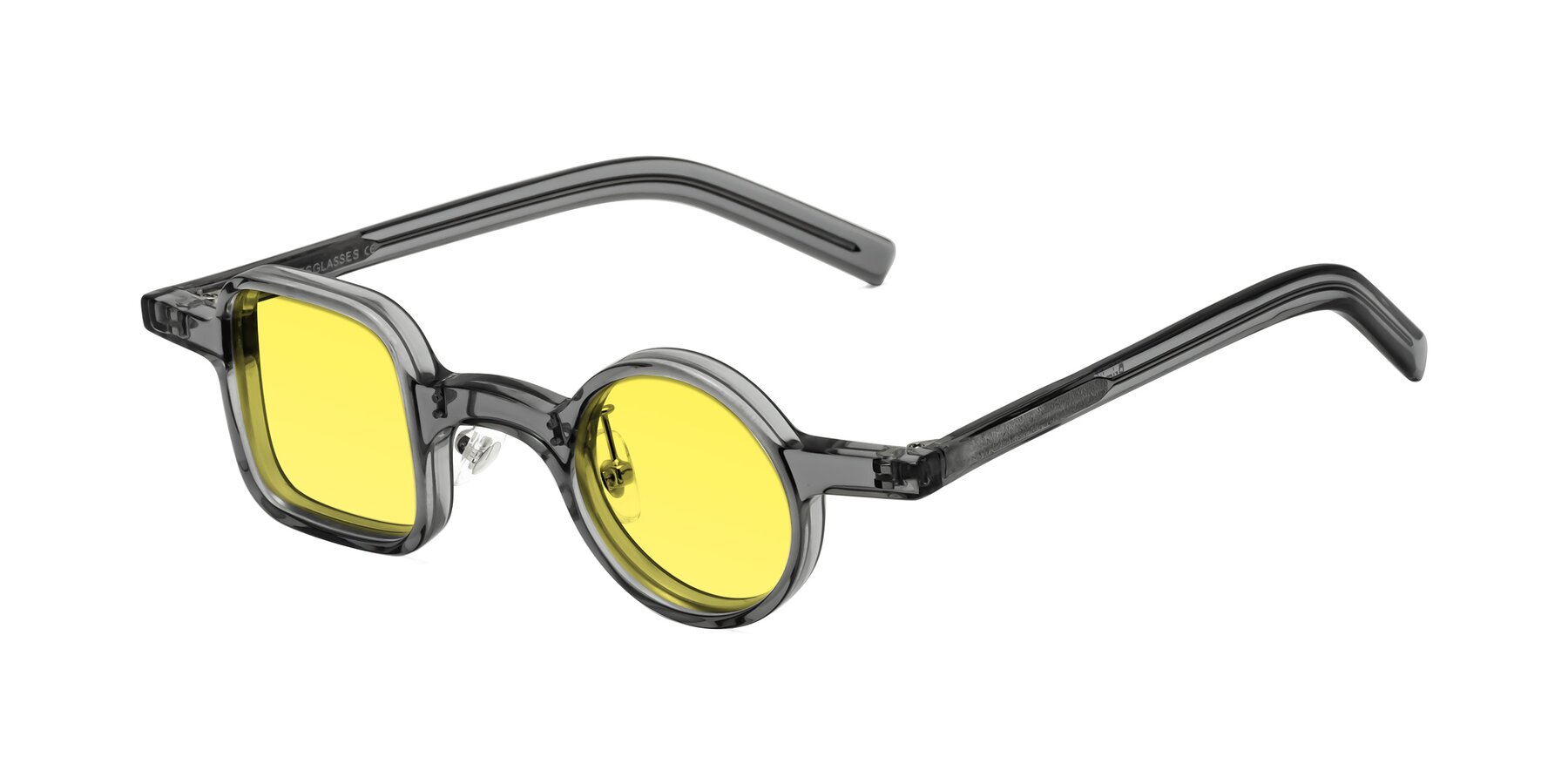 Angle of Primiti in Gray with Medium Yellow Tinted Lenses