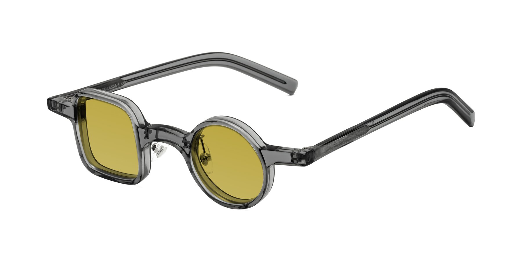 Angle of Primiti in Gray with Champagne Tinted Lenses