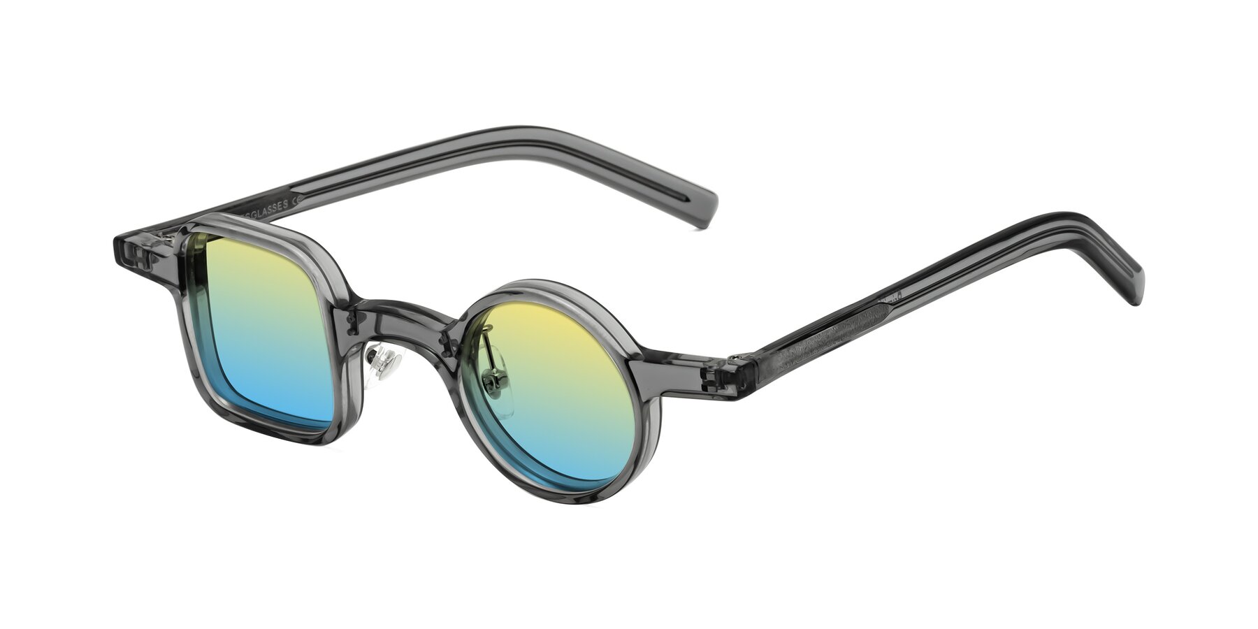 Angle of Primiti in Gray with Yellow / Blue Gradient Lenses