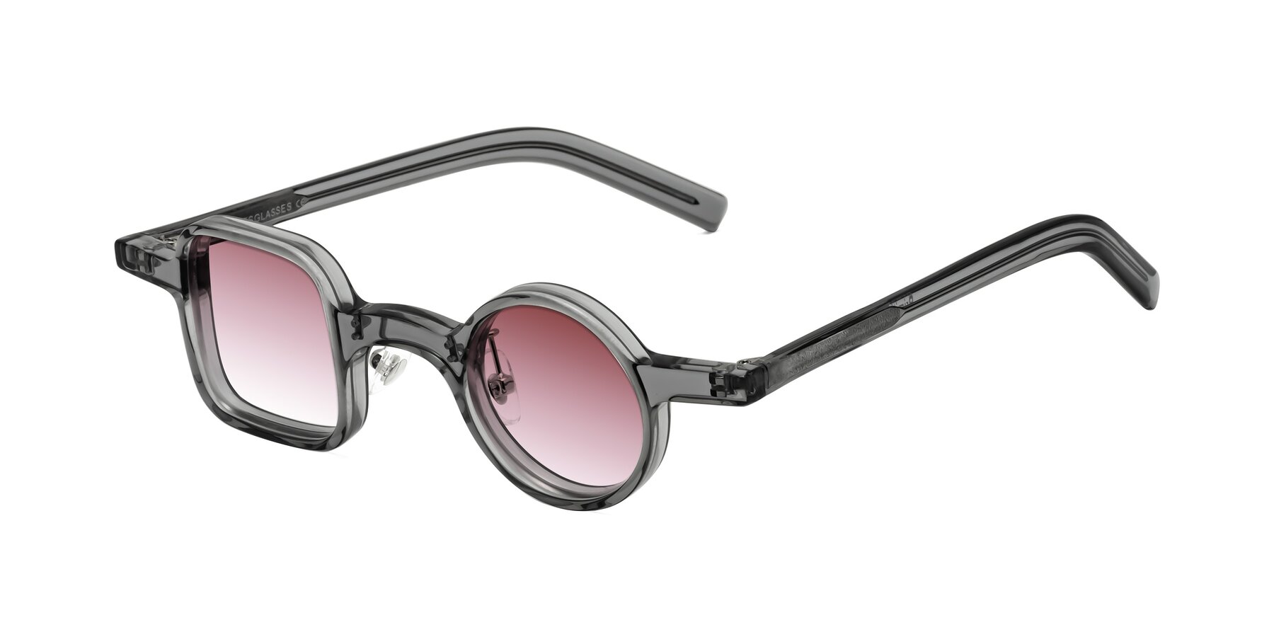 Angle of Primiti in Gray with Garnet Gradient Lenses