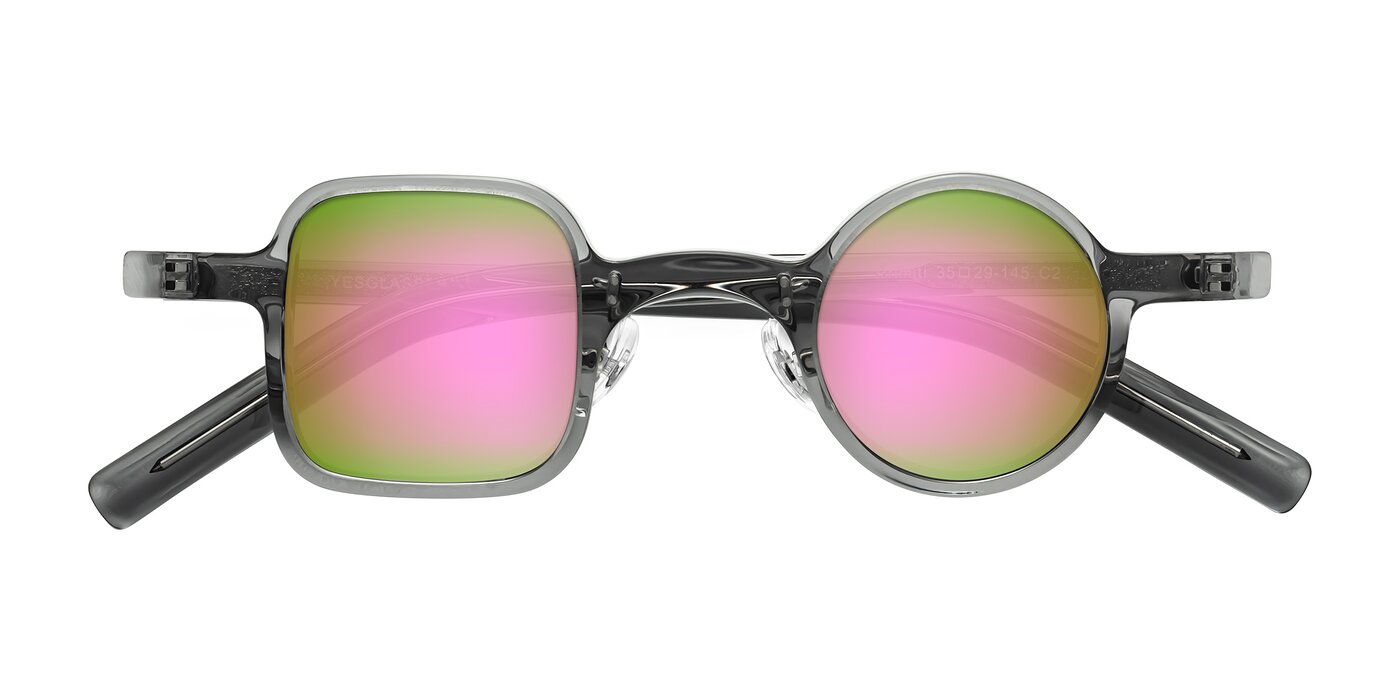Primiti - Gray Flash Mirrored Sunglasses