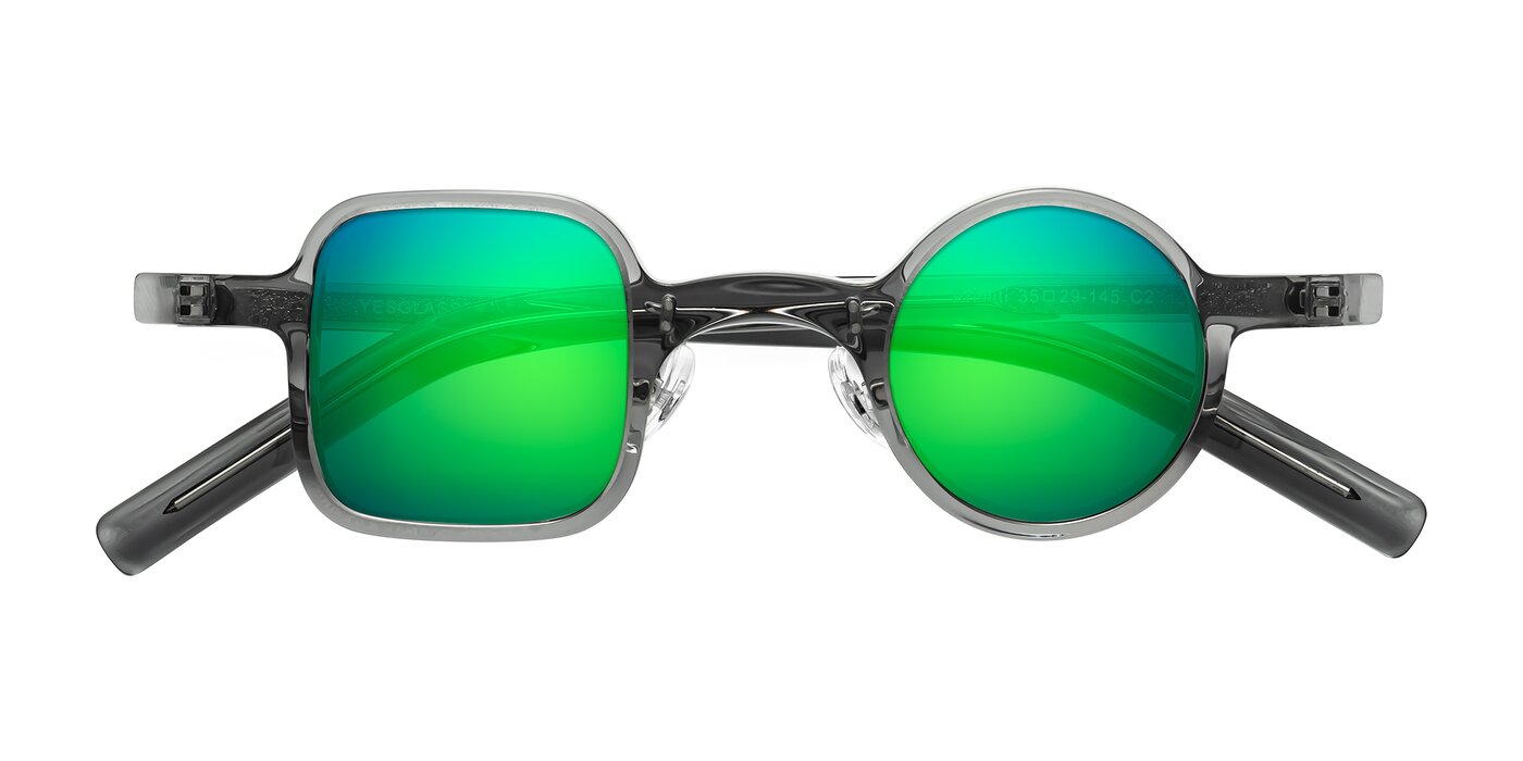 Primiti - Gray Flash Mirrored Sunglasses