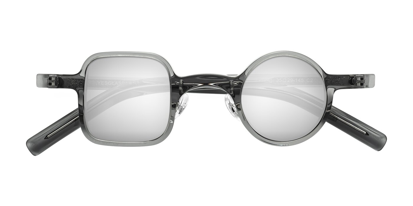 Primiti - Gray Flash Mirrored Sunglasses
