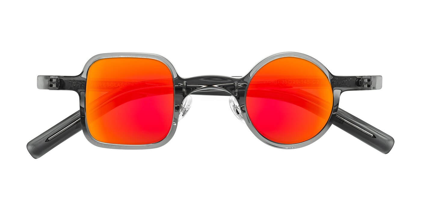 Primiti - Gray Flash Mirrored Sunglasses