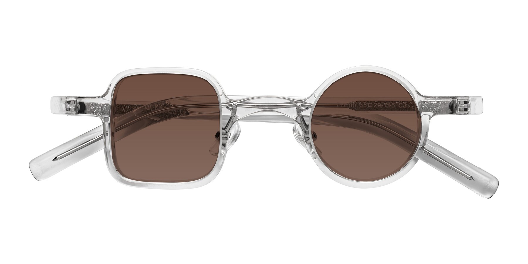 Folded Front of Primiti in Clear with Brown Tinted Lenses