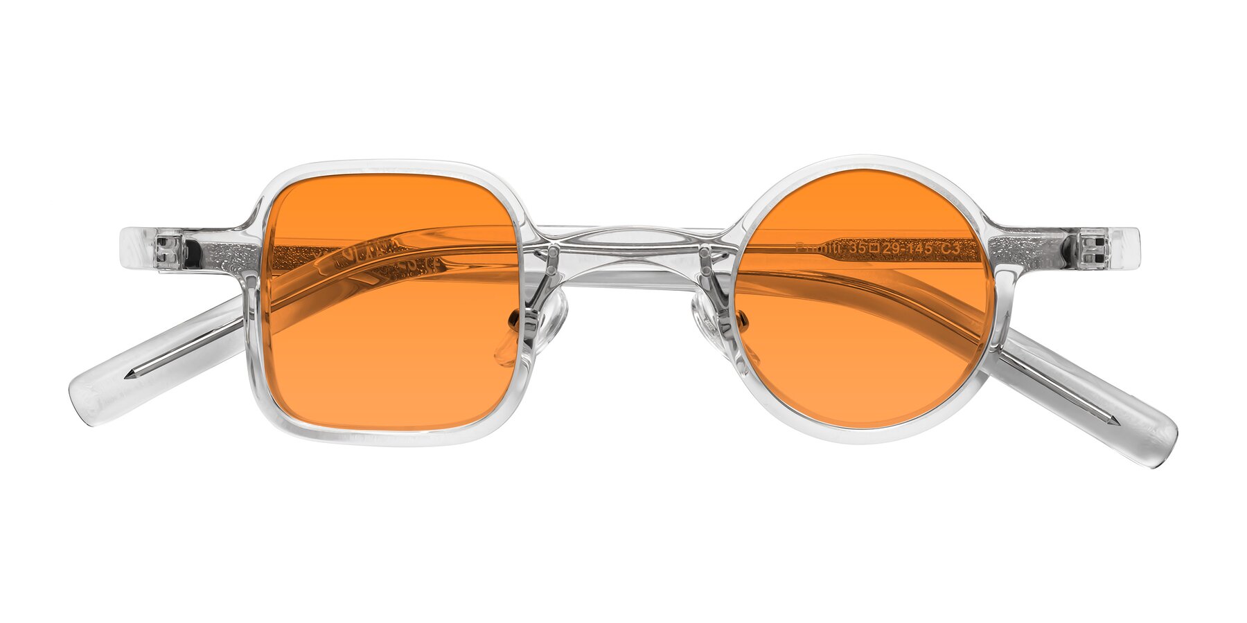 Folded Front of Primiti in Clear with Orange Tinted Lenses