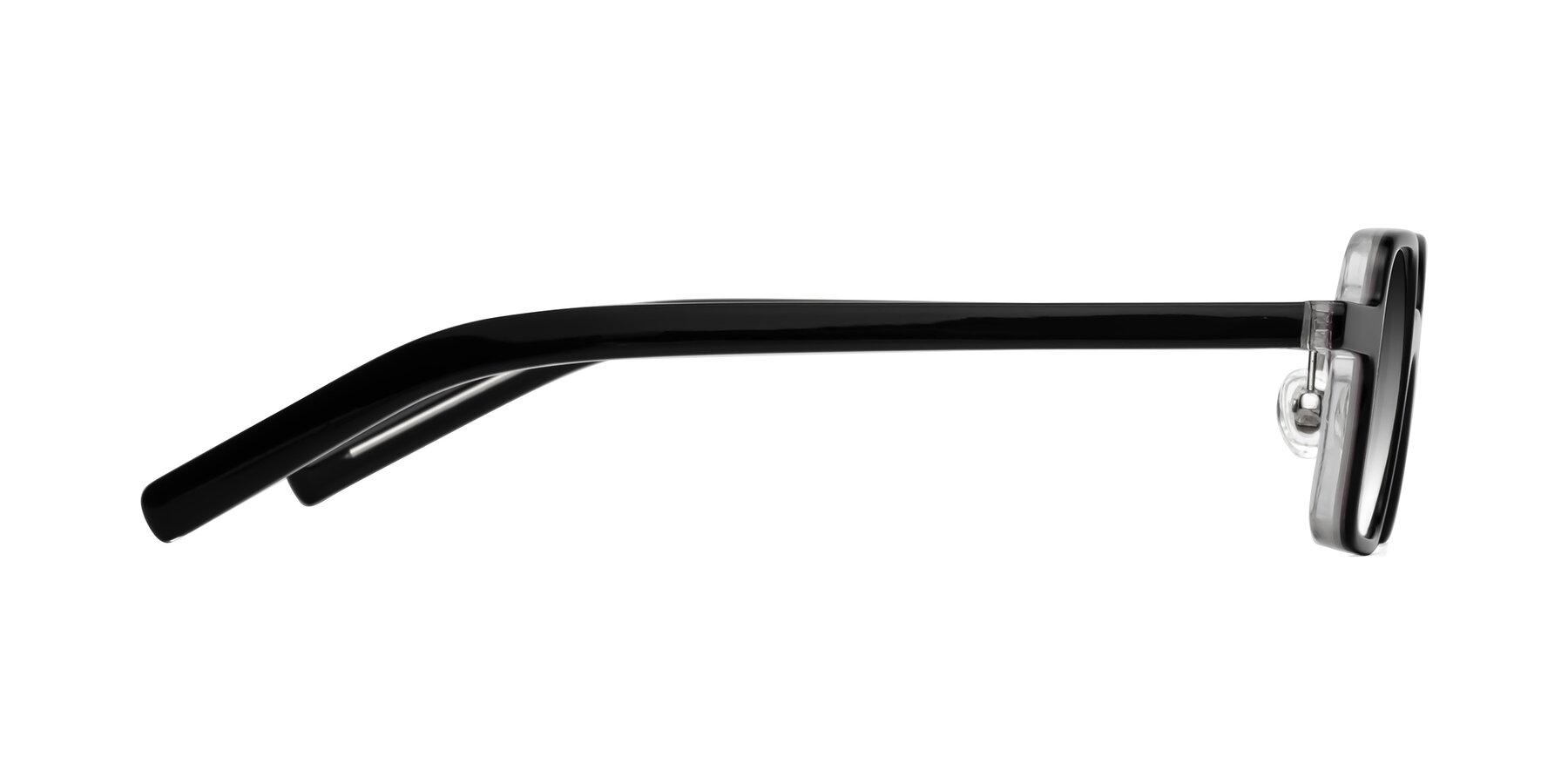 Side of Primiti in Black-Clear with Gray Gradient Lenses