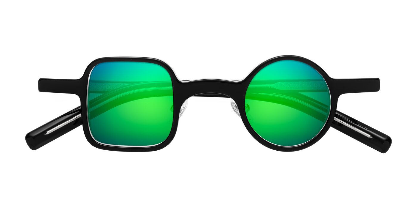 Primiti - Black/Clear Flash Mirrored Sunglasses