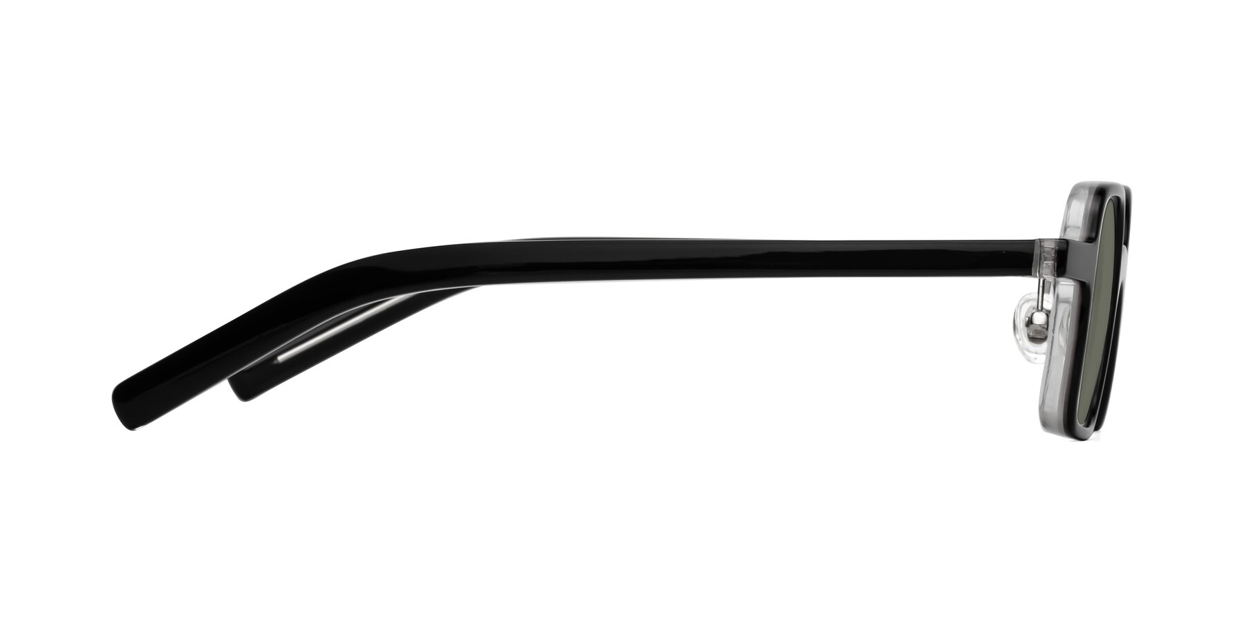 Side of Primiti in Black-Clear with Gray Polarized Lenses