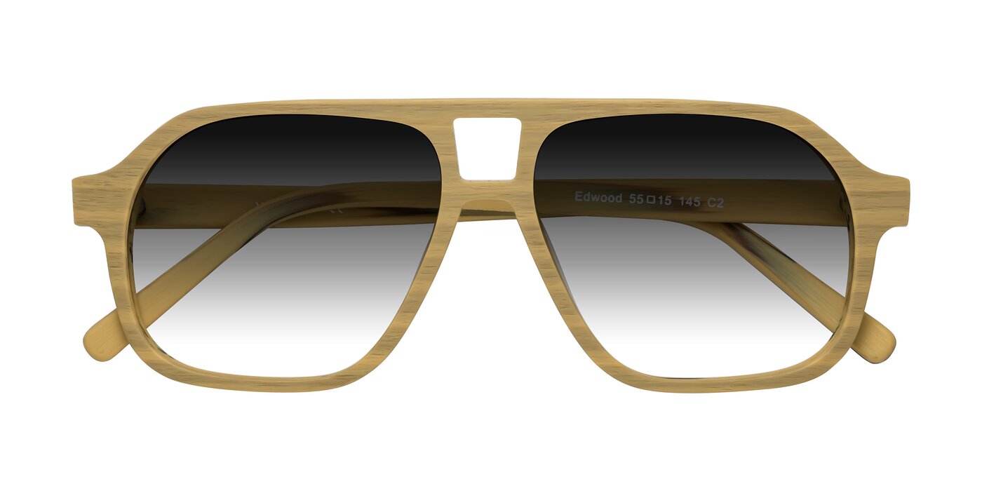 Edwood - Egg Yolk Woodgrain Gradient Sunglasses