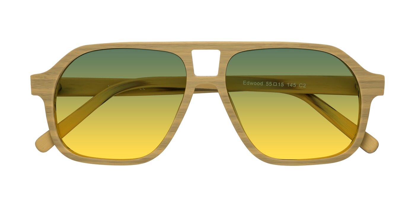 Edwood - Egg Yolk Woodgrain Gradient Sunglasses