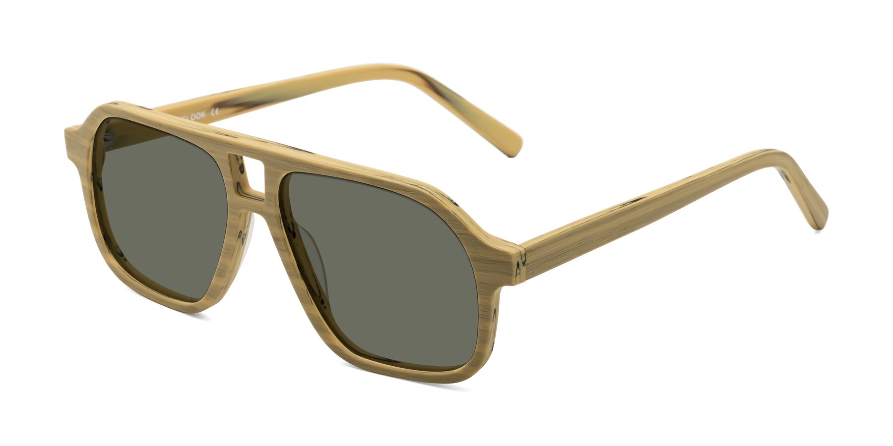 Angle of Edwood in Egg Yolk Woodgrain with Gray Polarized Lenses