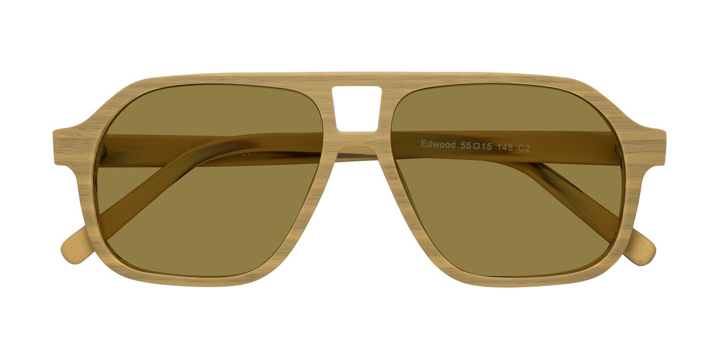 Edwood - Egg Yolk Woodgrain Polarized Sunglasses