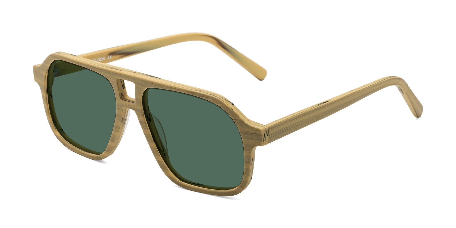 Angle of Edwood in Egg Yolk Woodgrain with Green Polarized Lenses