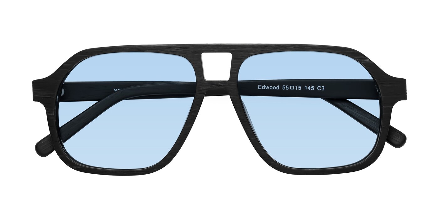 Edwood - Black Woodgrain Tinted Sunglasses