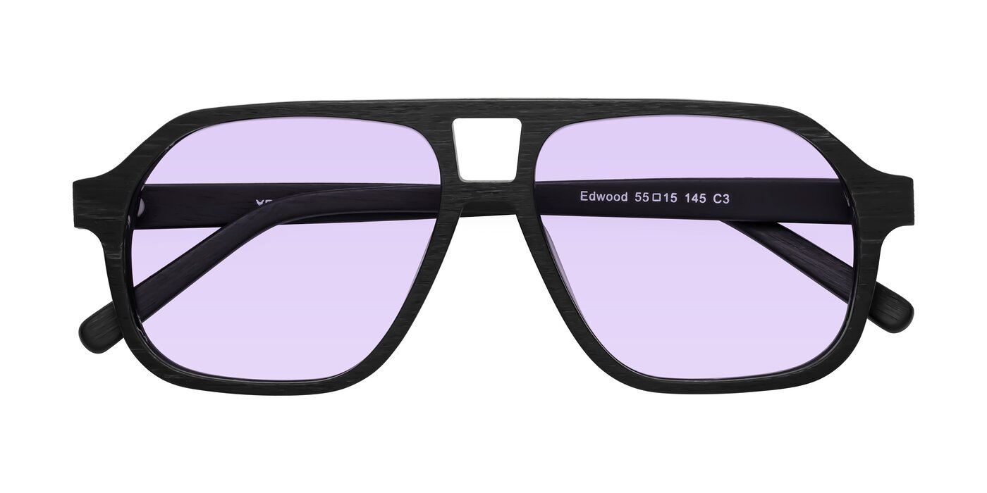 Edwood - Black Woodgrain Tinted Sunglasses