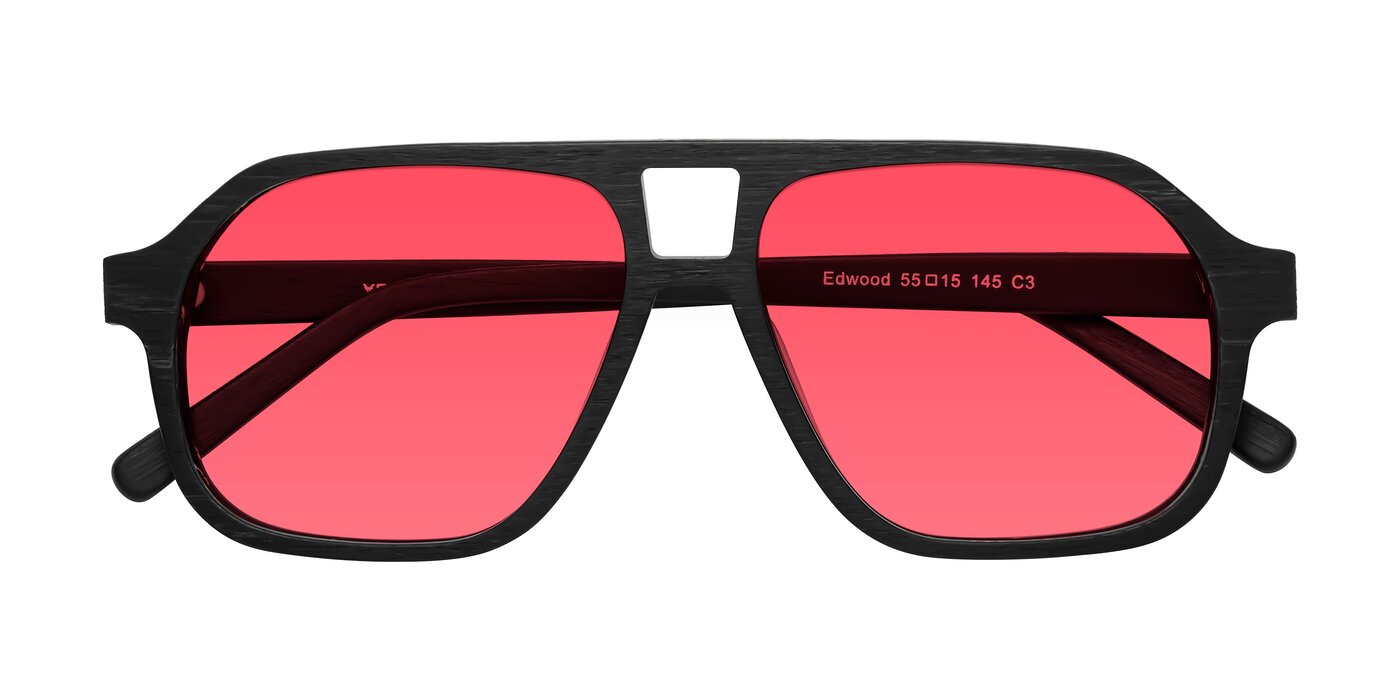 Edwood - Black Woodgrain Tinted Sunglasses