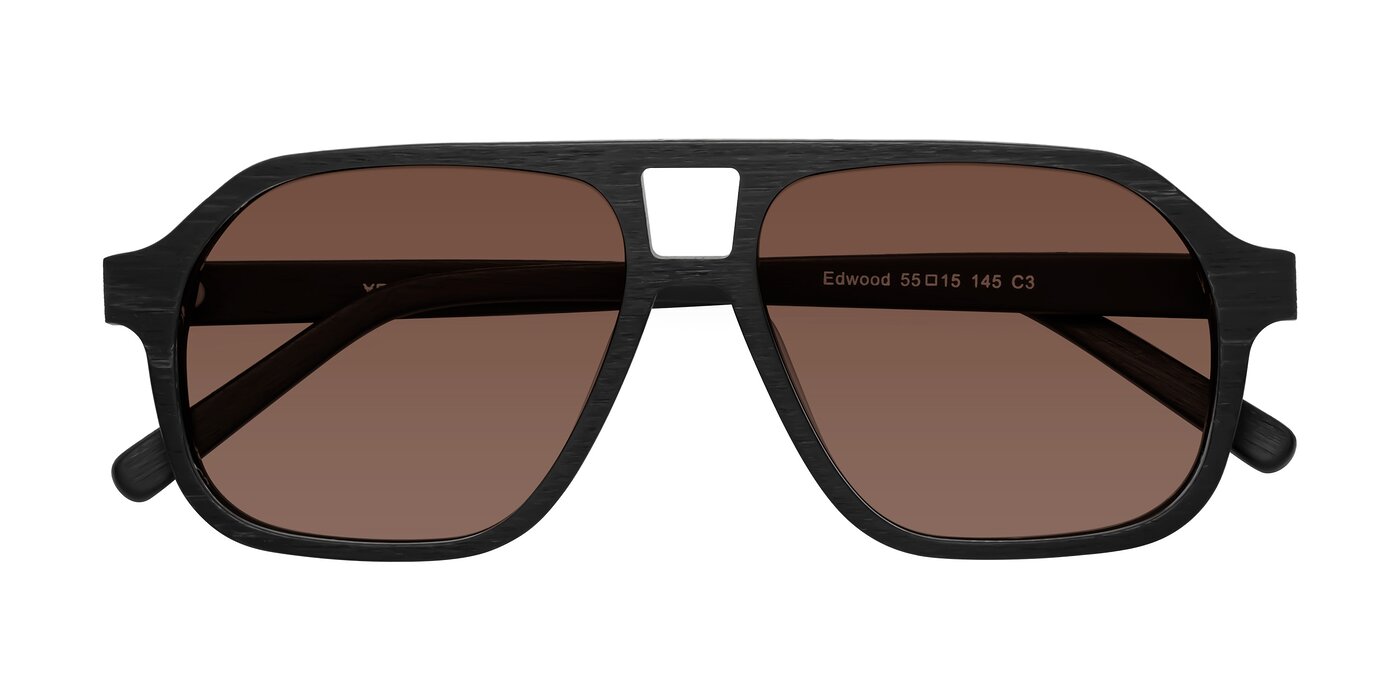Edwood - Black Woodgrain Tinted Sunglasses