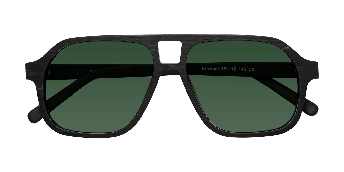 Edwood - Black Woodgrain Tinted Sunglasses