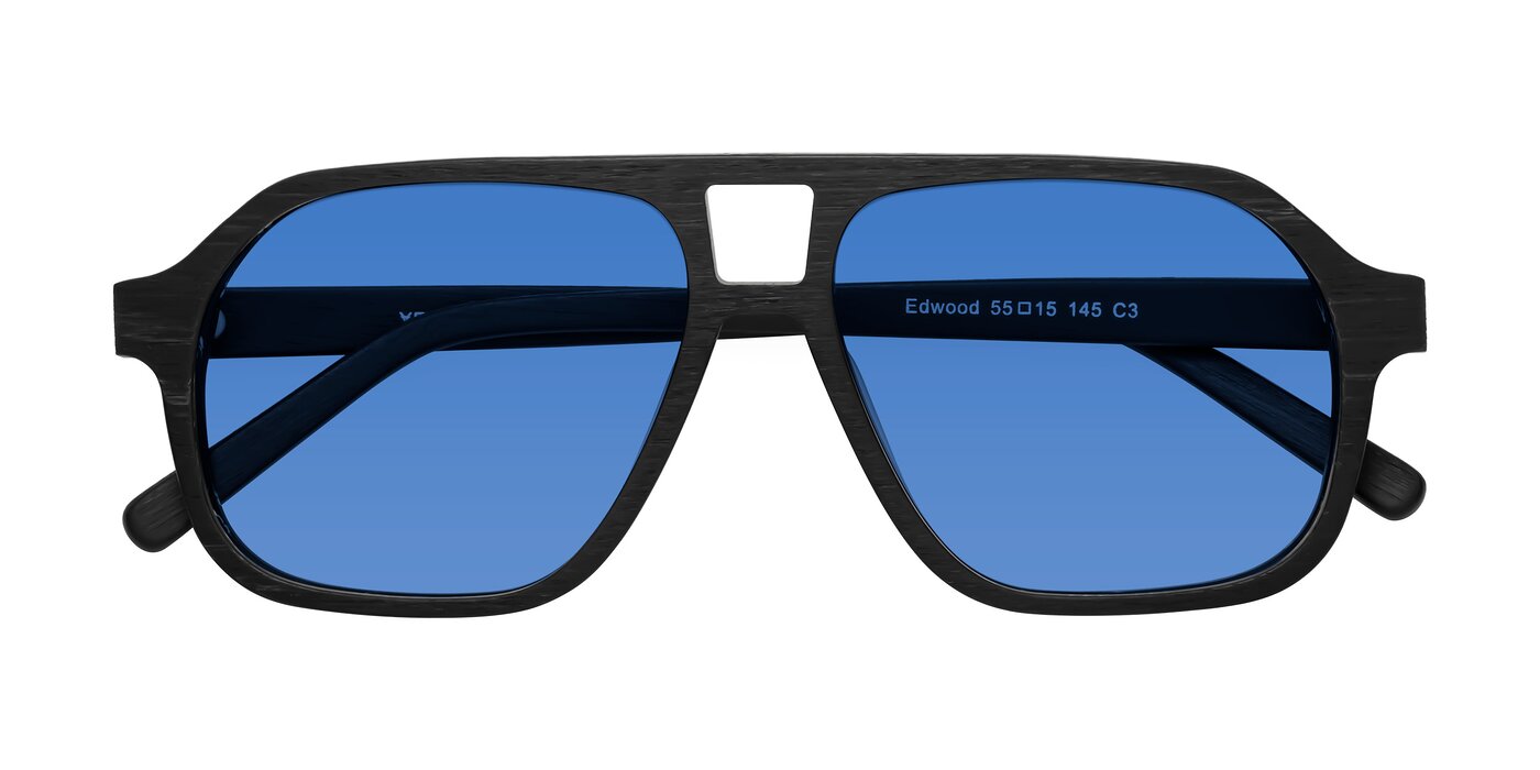 Edwood - Black Woodgrain Tinted Sunglasses