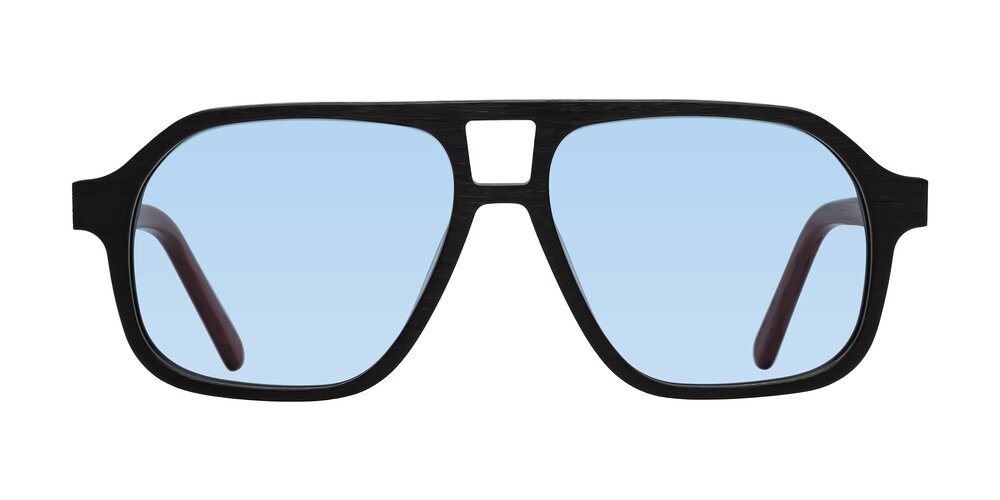 Edwood - Black / Burgundy Woodgrain Tinted Sunglasses