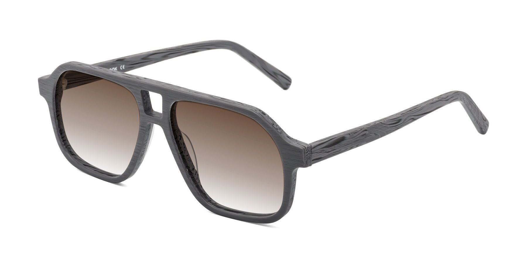 Angle of Edwood in Cement Woodgrain with Brown Gradient Lenses