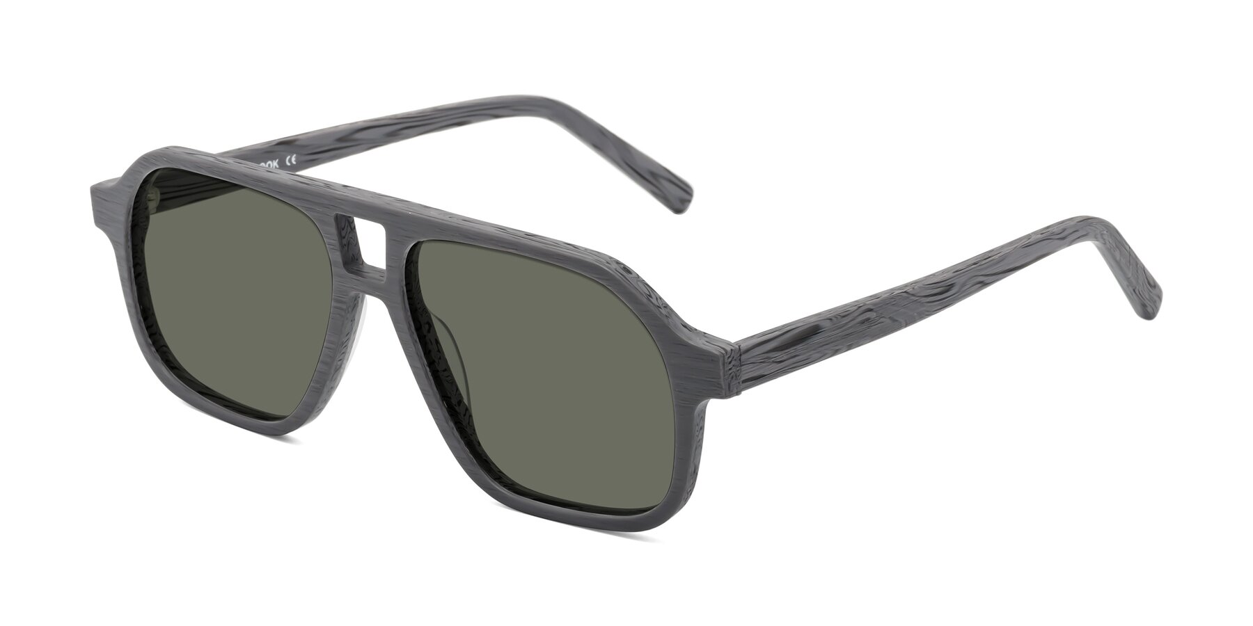 Angle of Edwood in Cement Woodgrain with Gray Polarized Lenses