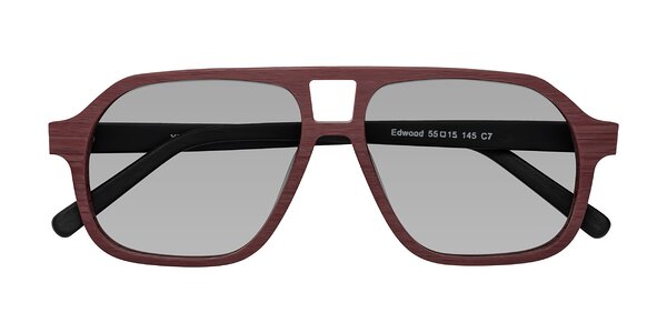 Front of Edwood in Burgundy / Black Woodgrain