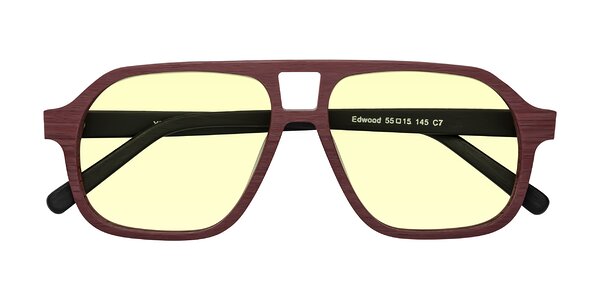 Front of Edwood in Burgundy / Black Woodgrain