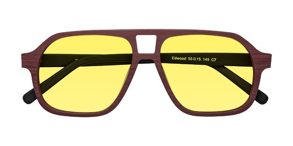 Front of Edwood in Burgundy / Black Woodgrain