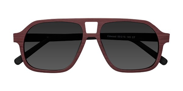 Front of Edwood in Burgundy / Black Woodgrain